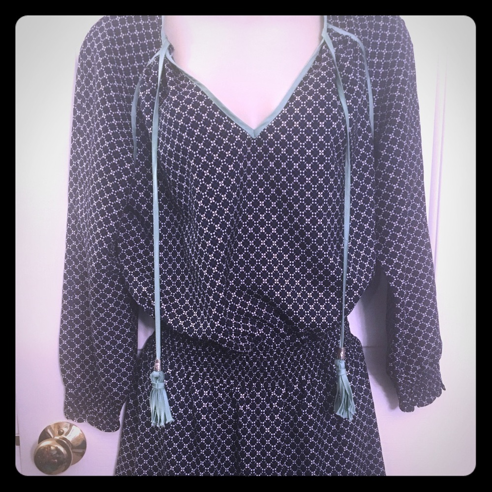 Blue and white print Vince Camuto dress